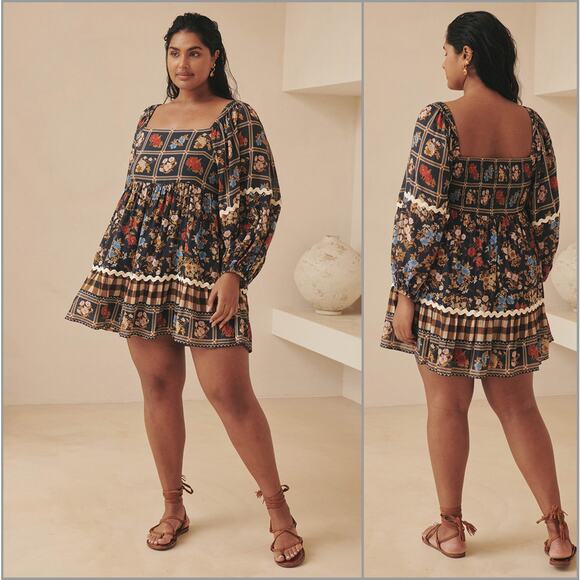 SPELL Women's Floral Tunic Dress Mystic size 2XL Boho - Picture 1 of 9